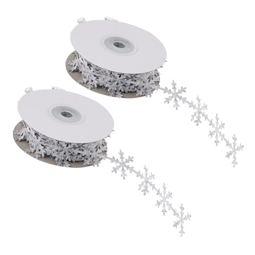 Beatifufu 2 Stück Weihnachtliche Schneeflocken Geschenkband Dekoratives Geschenkverpackungsband aus Strapazierfähigem Vliesstoff Vielseitig Einsetzbar für Party und Geschenkdekoration Beatifufu 2 Stück Weihnachtliche Schneeflocken Geschenkband Dekoratives Geschenkverpackungsband aus Strapazierfähigem Vliesstoff Vielseitig Einsetzbar für Party und Geschenkdekoration von Beatifufu