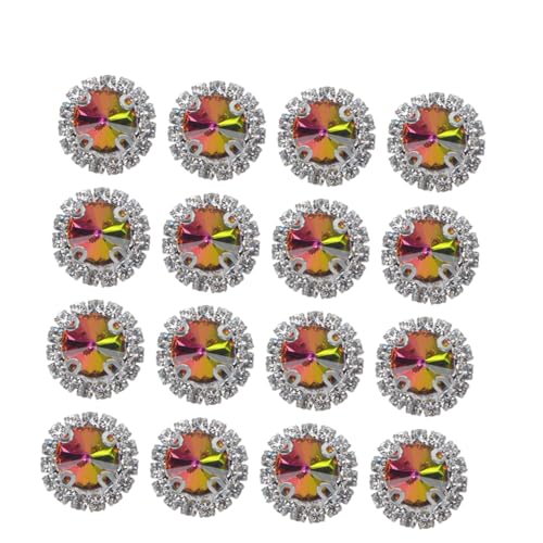 Beatifufu 20 Stück Bunte Flache Runde Strasssteine DIY Bastelsteine Schmucksteine Hochzeit Tischdeko Brautparty Bastelverzierungen Glitzernde Kunststeine von Beatifufu