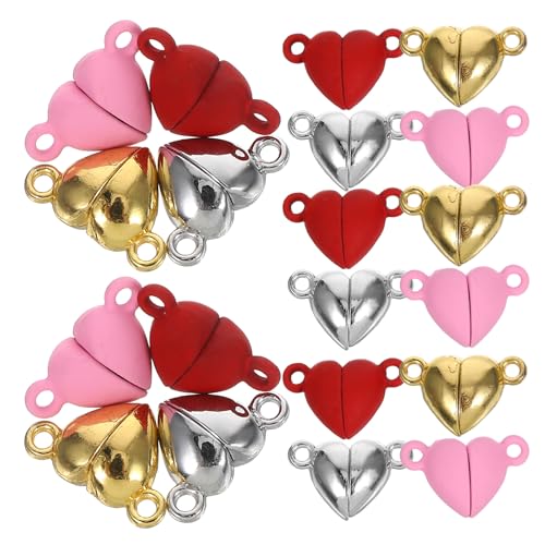 Beatifufu 20 Stück Herz-Halskettenverschluss: Herzförmige Magnetverschlüsse für Schmuckarmbandverschlüsse, magnetischer Abreißkonverter für die DIY-Herstellung von Hochzeitsaccessoires Beatifufu 20 Stück Herz-Halskettenverschluss: Herzförmige Magnetverschlüsse für Schmuckarmbandverschlüsse, magnetischer Abreißkonverter für die DIY-Herstellung von Hochzeitsaccessoires von Beatifufu