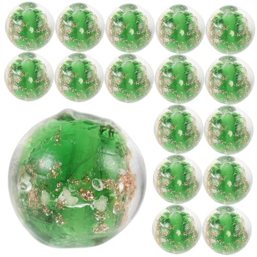 Beatifufu 20 Stück Leuchtende Glasperlen Runde DIY Schmuckperlen Grün Robust Bruchsicher für Armbänder Halsketten Haaraccessoires Originelles Basteln Glow in Dark Zubehör von Beatifufu