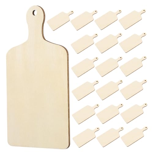 Beatifufu 20 Stück Mini Holz Schneidebrett Unlackierte Bastelplatten für Diy Kunstprojekte Basteln Dekoration für Familienaktivitäten und Kreative Erkundung von Beatifufu
