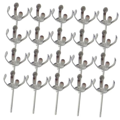 Beatifufu 20 Stück Ohrringe Claw Posts für DIY Schmuckherstellung Perlen Ohrring Zubehör für Frauen Langlebig und Einfach zu Verwenden von Beatifufu