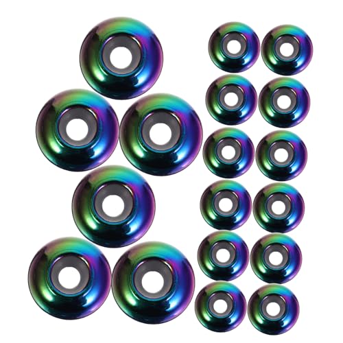 Beatifufu 20 Stück Runde Glatte Metallperlen für Diy Armband und Halskettenherstellung Vielseitige Bastelperlen Regenbogenfarben von Beatifufu