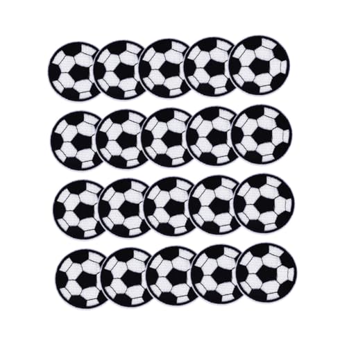 Beatifufu 20 Stück Teiliges Bestickte Fußball Bügelflicken Bunte Applikationen zum Aufbügeln Strapazierfähige Kleidung Reparatur und Dekorative Patches für Jacken Jeans Rucksäcke Beatifufu 20 Stück Teiliges Bestickte Fußball Bügelflicken Bunte Applikationen zum Aufbügeln Strapazierfähige Kleidung Reparatur und Dekorative Patches für Jacken Jeans Rucksäcke von Beatifufu