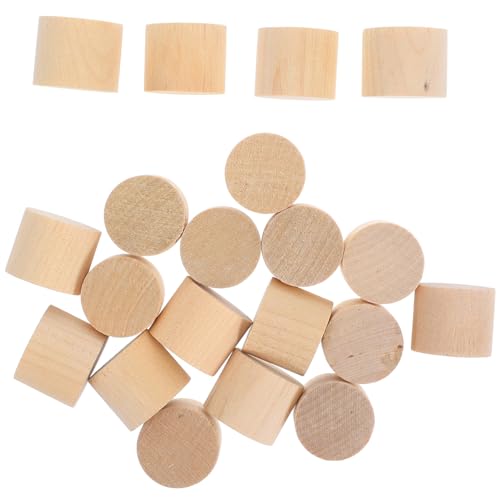 Beatifufu 20 Stück Teiliges Birkenholz Zylinderklötze Kleine Unbehandelte Holzzylinder für Vielseitige DIY Bastelprojekte Natürliche Holzklötzchen zum Bemalen und Dekorieren von Beatifufu