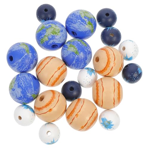 Beatifufu 20 Stück Teiliges Bunte Holzperlen mit Loch Natürliche DIY Schmuckperlen für Bastelprojekte Langlebige Runde Holzperlen für Armband und Dekoration Beatifufu 20 Stück Teiliges Bunte Holzperlen mit Loch Natürliche DIY Schmuckperlen für Bastelprojekte Langlebige Runde Holzperlen für Armband und Dekoration von Beatifufu