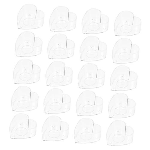 Beatifufu 20 Stück Teiliges DIY Kerzenformen Herzförmige Kunststoff Kerzendocht Boxen Hitzebeständige Transparente Wachsmelter Behälter für Kerzenherstellung für Paraffin und Sojawachs von Beatifufu