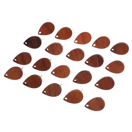 Beatifufu 20 Stück Teiliges DIY Ohrstecker Natürlichem Holz Flache Earring Pins aus Langlebiger Legierung Stabile Ohrring stifte für Individuelle Ohrschmuckgestaltung Praktisch und von Beatifufu