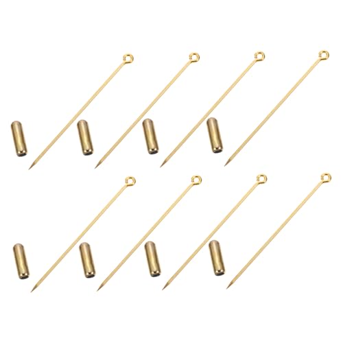 Beatifufu 20 Stück Teiliges DIY Schmucknadel Kupfer Lange Broschennadeln mit Kappen Vielseitige Kleidung Accessoires zum Selbermachen von Ohrringen und Broschen Glänzend und Handgefertigt von Beatifufu