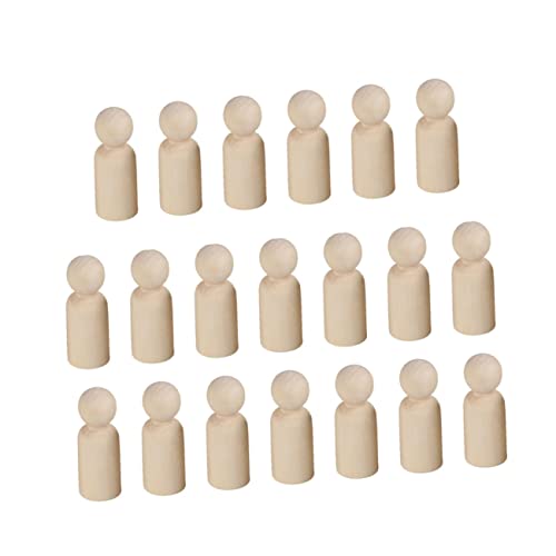 Beatifufu 20 Stück Teiliges Kleine Holzpuppen Figuren zum Bemalen Naturbelassene DIY Holzspielzeug puppen für Holzfiguren Basteln Handliche Holzskulpturen für und Wohnkultur von Beatifufu