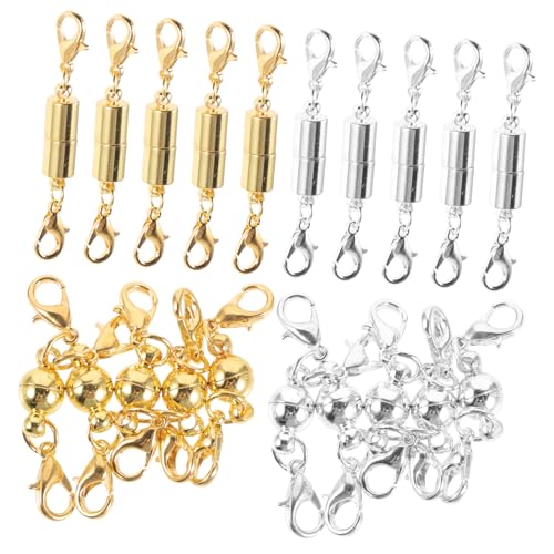 Beatifufu 20 Stück Teiliges Magnetisches Schmuckverschluss Runde Metall clasps für Halsketten und Armbänder Leicht Robust Einfach zu Montieren DIY Schmuckzubehör für Individuelle von Beatifufu