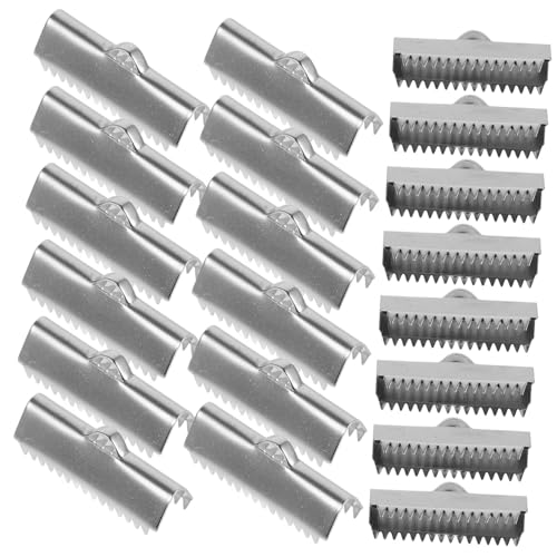 Beatifufu 20 Stück Teiliges Metall Lederband Endkappen Edelstahl Farbige Bandklemmen für Lederkordeln Langlebige Schmuckverschluss Clips für Armbänder und DIY Bastelprojekte von Beatifufu