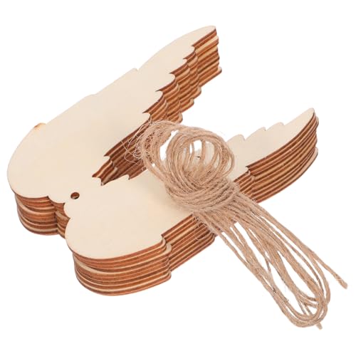 Beatifufu 20 Stück Teiliges Unbemalte Holz-engelsflügel zum Bemalen Flügelförmige Diy-holzanhänger mit Loch Langlebige Holz-deko für Weihnachten Hochzeit Geburtstag Party und von Beatifufu