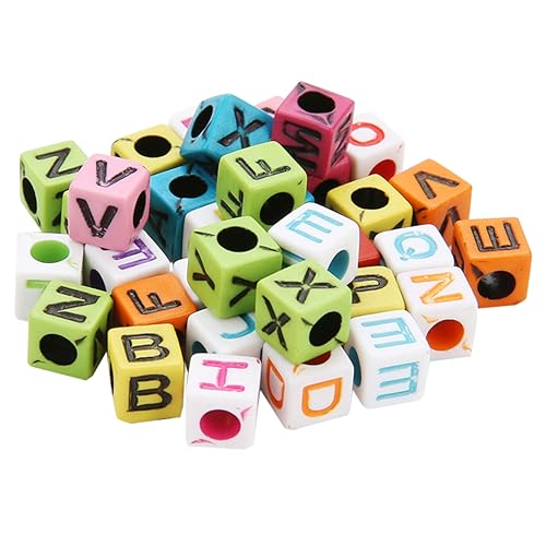 Beatifufu 200 Stück Bunte Acryl Buchstabenperlen Würfel Form zum Auffädeln für DIY Schmuckherstellung Armband Bastelperlen Zubehör für Namensarmbänder Beatifufu 200 Stück Bunte Acryl Buchstabenperlen Würfel Form zum Auffädeln für DIY Schmuckherstellung Armband Bastelperlen Zubehör für Namensarmbänder von Beatifufu