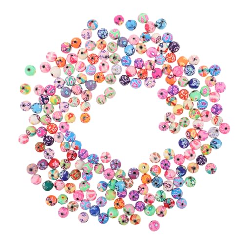 Beatifufu 200 Stück Bunte Polymer Perlen Rund Blume Spacer Lose Perlen für DIY Schmuckherstellung Armbänder Halsketten Basteln Zubehör Beatifufu 200 Stück Bunte Polymer Perlen Rund Blume Spacer Lose Perlen für DIY Schmuckherstellung Armbänder Halsketten Basteln Zubehör von Beatifufu