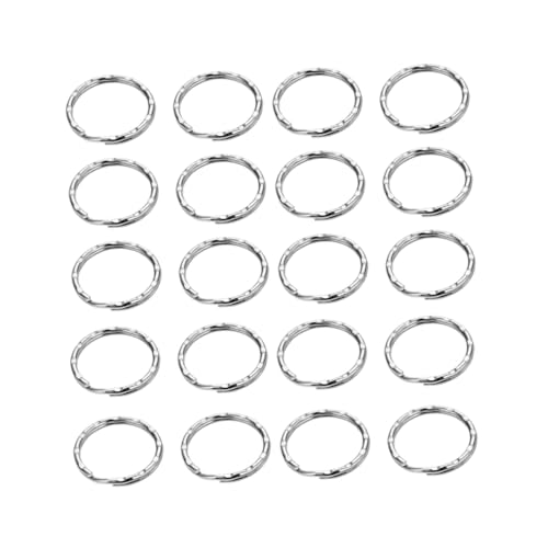 Beatifufu 200 Stück Metall Schlüsselringe Flach Split Rings Langlebig Rostfrei DIY Schlüsselanhänger Zubehör für Schlüsselbund Zubehör von Beatifufu