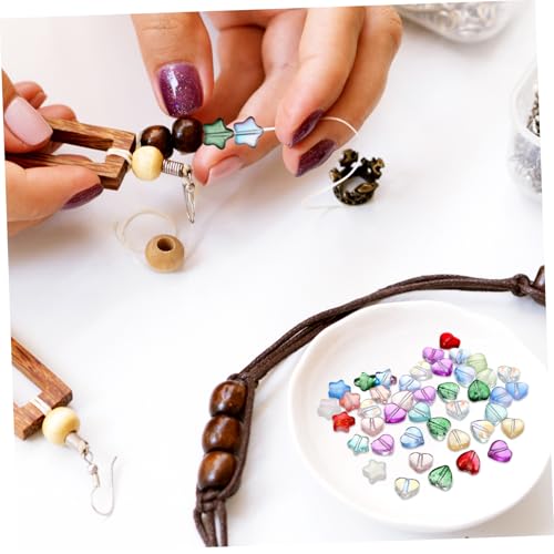 Beatifufu 200 Stück Perlen Stern Herzform Sterne Herzen mit Bunte Spacer Perlen für Armband Halskette Ohrring DIY Schmuckherstellung Bastelmaterial für Kreative Schmuckprojekte von Beatifufu