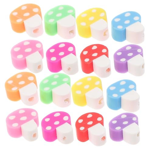 Beatifufu 200 Stück Polymer Clay Pilzperlen Bunte DIY Schmuckperlen aus Langlebigem Hautfreundlichem Kleine Spacer Perlen für Armbänder Basteln für Kreative Handarbeitsprojekte von Beatifufu