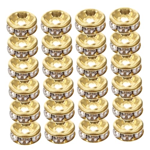 Beatifufu 200 Stück Runde Spacer Beads für Diy Schmuck Armbänder Ohrringe und Bastelarbeiten Goldene Perlen mit Großem Beatifufu 200 Stück Runde Spacer Beads für Diy Schmuck Armbänder Ohrringe und Bastelarbeiten Goldene Perlen mit Großem von Beatifufu