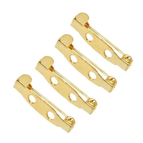 Beatifufu 200 Stück Sicherheitsnadeln Broschenverschluss aus Metalllegierung Rostfrei für DIY Schmuck Anstecknadeln zum Basteln und Nähen Goldfarben von Beatifufu