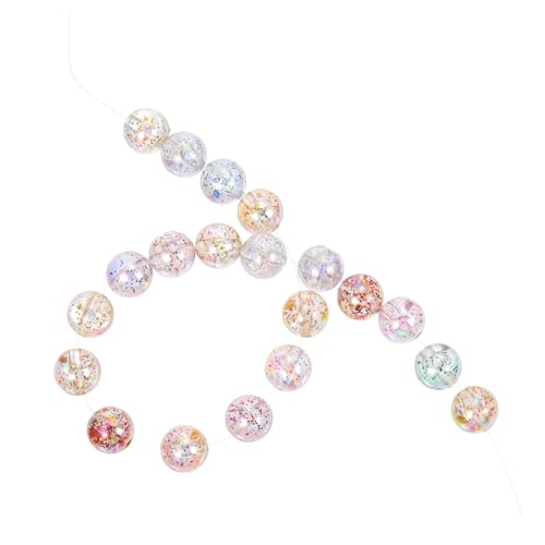 Beatifufu 200 Stück Teiliges Acryl Rundperlen Transparent mit Glitzereffekt Lose Schmuckperlen für DIY Armbänder Halsketten Anhänger Basteln Zubehör Beatifufu 200 Stück Teiliges Acryl Rundperlen Transparent mit Glitzereffekt Lose Schmuckperlen für DIY Armbänder Halsketten Anhänger Basteln Zubehör von Beatifufu