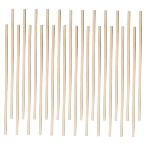 Beatifufu 200 Stück Unbemalte Holzstäbe Runddübel Natürliche DIY Bastelstäbe für Kinderhandwerk Sicher Glatt Praktisch zum Bemalen und Basteln von Beatifufu