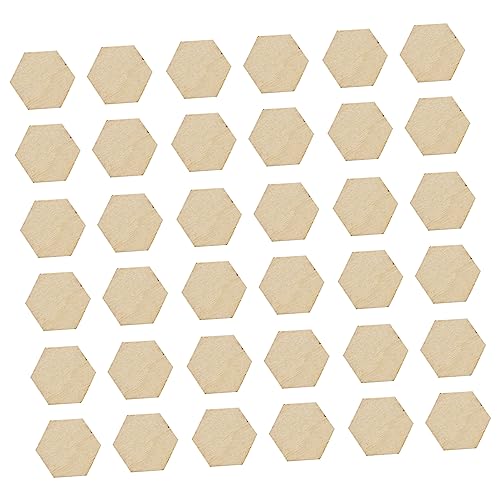 Beatifufu 200 Stück 12,5 Mm Sechseckige Buchenholz-ornamente Holzformen Ornamente Verzierungen Diy-basteldekorationen Für Hochzeit Geburtstag Weihnachten von Beatifufu
