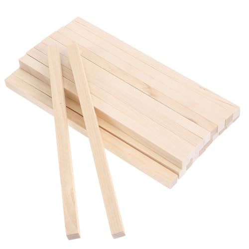 Beatifufu 20Stücke Quadratische Holzdübel Massivem Holz für Bastelprojekte Modellbau und Heimwerkerarbeiten Unlackierte Hartholzstäbchen Vielseitig Einsetzbar von Beatifufu