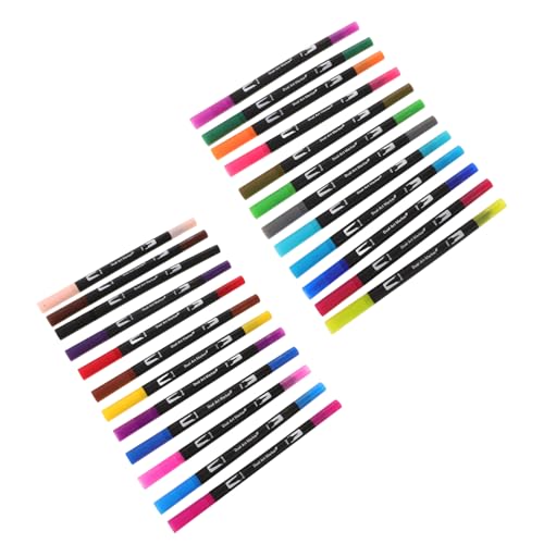 Beatifufu 24 Stück Dual Tip Watercolor Brush Marker Farben Waschbar Soft Brush Spitze Für Schüler Erwachsene Malen Zeichnen Illustration von Beatifufu