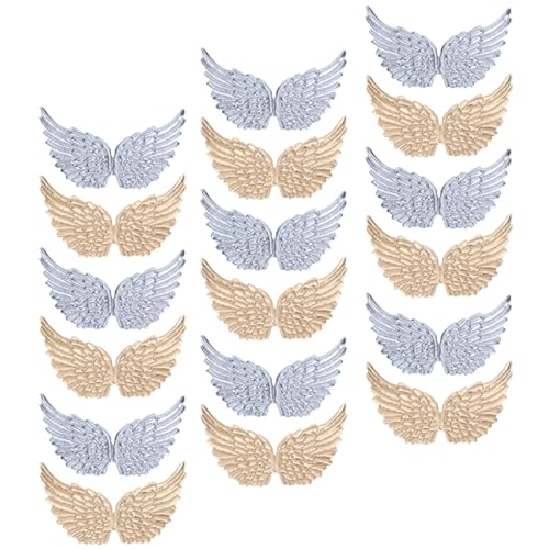 Beatifufu 24 Stück Teiliges Angel Wing Patches zum Aufnähen Silberne und Goldene Flügel Applikationen für DIY Kleidung Taschen Mäntel Jeans Vielseitige Textildekoration von Beatifufu