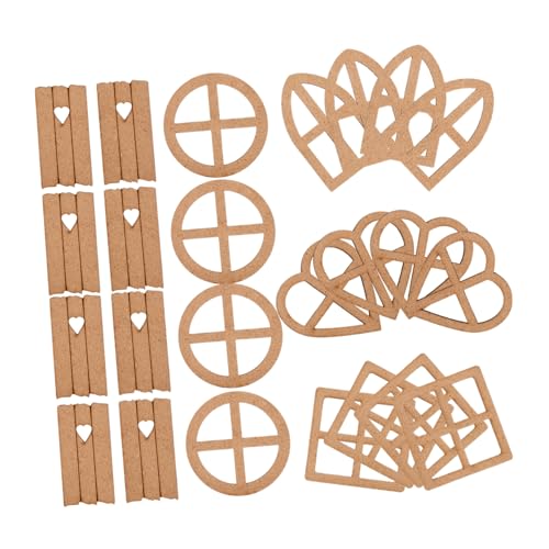 Beatifufu 24 Stück Teiliges Naturbelassene Holzscheiben für Bastelarbeiten Unterschiedliche Formen Blanke Oberflächen für DIY Dekorationen Hängeornamente Geburtstags und Weihnachtsfeiern von Beatifufu
