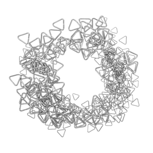 Beatifufu 240 Stück Dreieckige Edelstahl Biegeringe Schmuckverbinder für DIY Halsketten Armbänder Anhänger Kleine Mittlere und Große Sichere Verschlüsse Vielseitige Schmuckzubehör für von Beatifufu