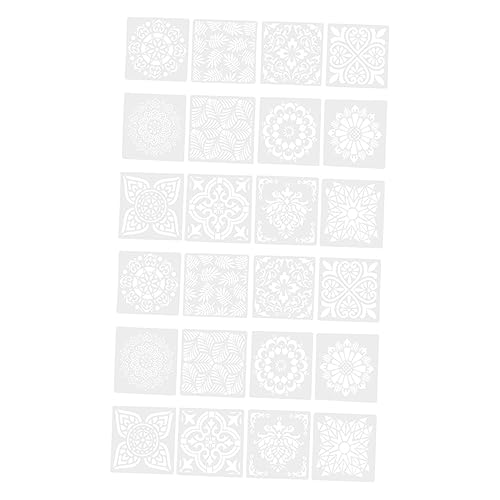 Beatifufu 24Stücke Hohle Malerei Vorlage Schablonen für Zeichnungsmaterial Wiederverwendbare Malschablonen für DIY Projekte Bildungsspielzeug zum Basteln und Gestalten von Beatifufu