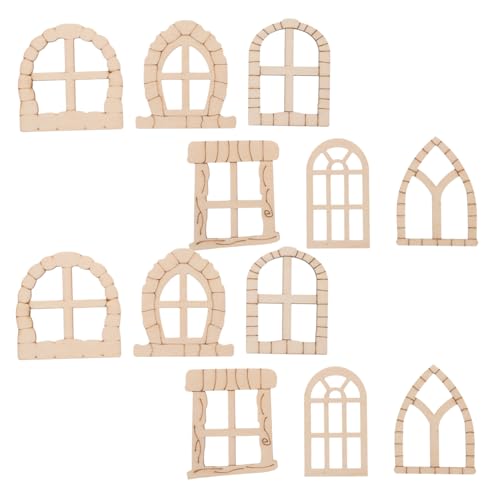 Beatifufu 25 Stück Miniaturfenster und Türen Set Unbehandeltem Holz Teiliges DIY Zubehör für Feengärten Garten Dekoration Kreative Bastelprojekte im Freien von Beatifufu