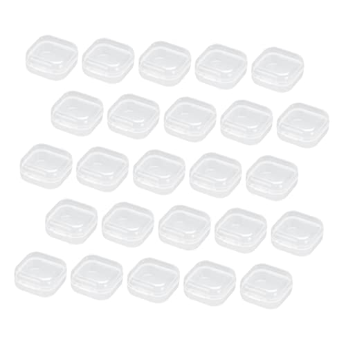 Beatifufu 25Stücke Schmuck Aufbewahrungsboxen Kleine Transparente Kunststoffbehälter für Perlen Ohrringe und Kleine Gegenstände für Organisierte Aufbewahrung von Schmuck von Beatifufu