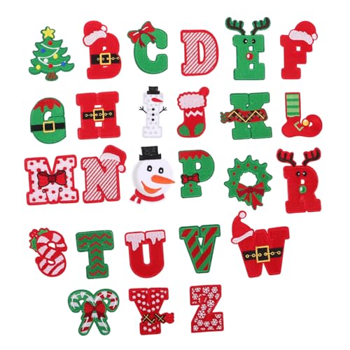 Beatifufu 26 Stück Teiliges Bestickter Weihnachts Bügelbilder Alphabet Applikationen zum Aufbügeln für Diy Kleidung Jeans Mäntel Hosen Taschen und Festliche Reparaturen Beatifufu 26 Stück Teiliges Bestickter Weihnachts Bügelbilder Alphabet Applikationen zum Aufbügeln für Diy Kleidung Jeans Mäntel Hosen Taschen und Festliche Reparaturen von Beatifufu