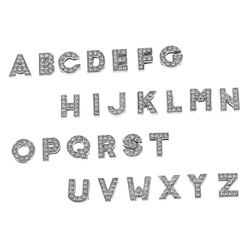 Beatifufu 26 Stück Teiliges Buchstaben Charms Strass DIY Schmuckanhänger für Armband Halskette Langlebige Buchstabenperlen zum Auffädeln und Individuellen Gestalten von Schmuck von Beatifufu