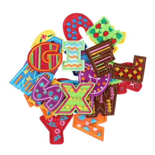Beatifufu 26 Stück Teiliges Buntes Buchstaben Aufbügeln Bestickte Stoffflicken mit Klaren Mustern Weichem und Einfacher Anwendung zum Reparieren und Personalisieren von Kleidung Taschen und Beatifufu 26 Stück Teiliges Buntes Buchstaben Aufbügeln Bestickte Stoffflicken mit Klaren Mustern Weichem und Einfacher Anwendung zum Reparieren und Personalisieren von Kleidung Taschen und von Beatifufu