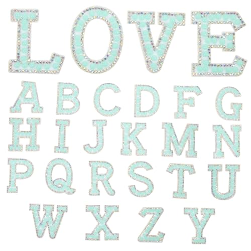 Beatifufu 26 Stück Teiliges Perlen glitzer Buchstaben Patches zum Aufnähen Kreative DIY Applikationen für Kleidung Taschen Hüte Reparierende Textilaufnäher Modische Stoffdekoration von Beatifufu