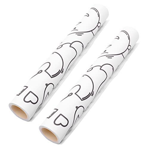 Beatifufu 2Rollen Malpapier Selbstklebendes Graffiti Plakat Zeichenrolle für Ausmalaktivitäten für Schule und Zuhause Hochwertiges Papier für Kinderzeichnungen von Beatifufu