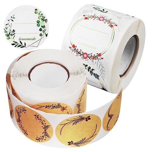 Beatifufu 2Rollen Selbstklebende Geschenktütenetiketten mit Pflanzengirlanden Muster Kraftpapier Aufkleber für Marmeladengläser DIY Etiketten Einfach Beatifufu 2Rollen Selbstklebende Geschenktütenetiketten mit Pflanzengirlanden Muster Kraftpapier Aufkleber für Marmeladengläser DIY Etiketten Einfach von Beatifufu