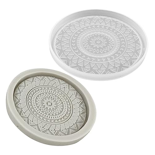 Beatifufu 2Stücke Rundes Silikon Untersetzer Formset DIY Gießform für Untersetzer Hitzebeständig und Langlebig für Epoxidharz Projekte und Bastelarbeiten von Beatifufu