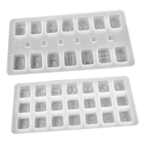 Beatifufu 2Stücke Silikonform Für Epoxidharz Mahjong DIY Bastelformen Wiederverwendbar Und Antihaftbeschichtet Für Harzprojekte Und Personalisierte Beatifufu 2Stücke Silikonform Für Epoxidharz Mahjong DIY Bastelformen Wiederverwendbar Und Antihaftbeschichtet Für Harzprojekte Und Personalisierte von Beatifufu