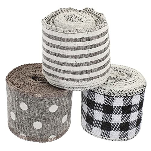 Beatifufu 3 Rollen Geschenkband mit Drahtkante Breit Weihnachts Schleifenband für DIY Dekoration Kreative Muster Langlebig Vielseitig für Geschenkverpackung und Festdeko Beatifufu 3 Rollen Geschenkband mit Drahtkante Breit Weihnachts Schleifenband für DIY Dekoration Kreative Muster Langlebig Vielseitig für Geschenkverpackung und Festdeko von Beatifufu