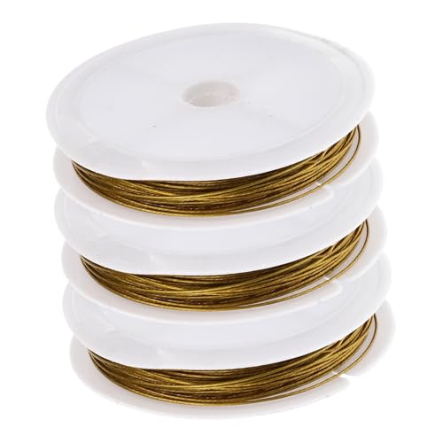 Beatifufu 3 Rollen Multi funktionaler Goldfarbener Metall draht Verschleißfester Schmuckdraht für Perlenauffädeln Professioneller Juwelierdraht zum Basteln Formen und Dekorieren Beatifufu 3 Rollen Multi funktionaler Goldfarbener Metall draht Verschleißfester Schmuckdraht für Perlenauffädeln Professioneller Juwelierdraht zum Basteln Formen und Dekorieren von Beatifufu