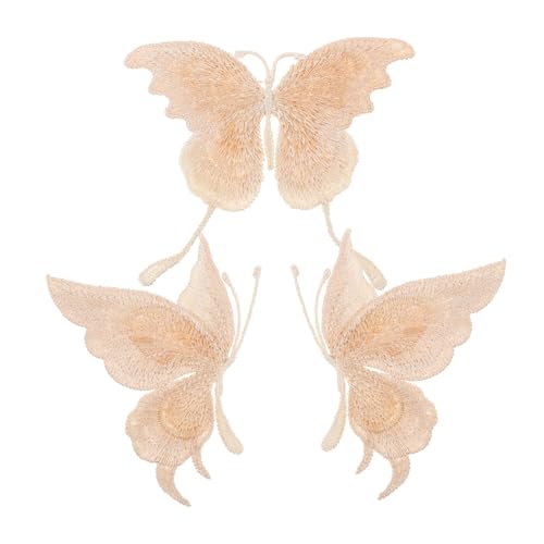 Beatifufu 3 Stück Bestickte Schmetterling Aufnäher Bunte DIY Kleidung Patches zum Aufnähen und Reparieren von Jeans Röcken Taschen Dekorative Applikationen ohne Kleber Waschbar Vielseitig von Beatifufu