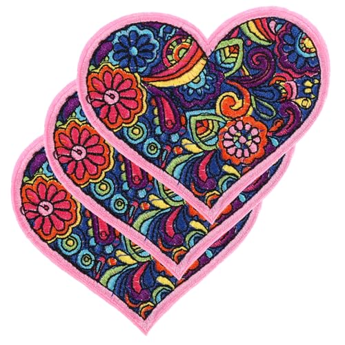 Beatifufu 3 Stück Herz Patches für Kleidung Kreative Applikations Patches für Jeans Taschen und Mehr zum Reparieren und Dekorieren von Textilien von Beatifufu