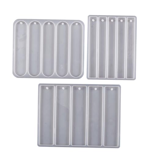 Beatifufu 3 Stück Silikonform Lesezeichen Teiliges für Epoxidharz DIY Gießform Oval Flexibel Langlebig für Kreative Bastelideen mit Harz UV Harz Wachs Geeignet von Beatifufu