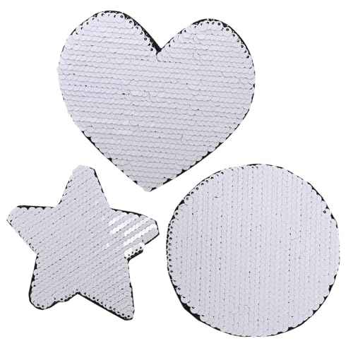 Beatifufu 3 Stück Teiliges Aufbügelbare Pailletten Stoffaufnäher Herz Stern Kreis Flexible Textilflicken zum Aufbügeln und Nähen Strapazierfähige Kleidung Dekoration und Reparatur für DIY Beatifufu 3 Stück Teiliges Aufbügelbare Pailletten Stoffaufnäher Herz Stern Kreis Flexible Textilflicken zum Aufbügeln und Nähen Strapazierfähige Kleidung Dekoration und Reparatur für DIY von Beatifufu