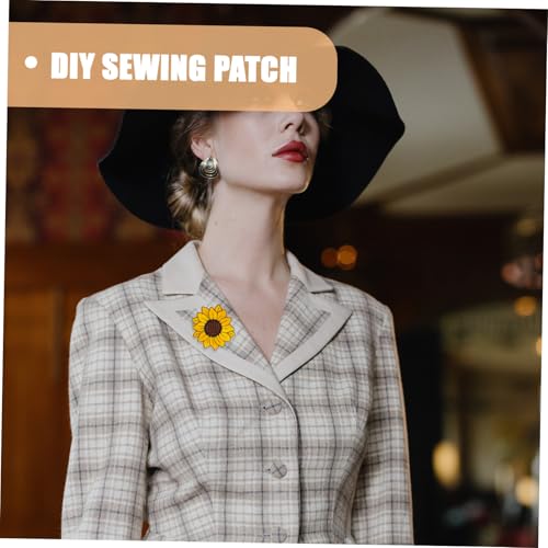Beatifufu 3 Stück Teiliges DIY Kleidung Aufnäher Sonnenblumen Stickerei Applikationen Langlebig Bestickt für Jeans Taschen Kleider und Bastelprojekte Farbenfrohe Stoffblumen Patches von Beatifufu
